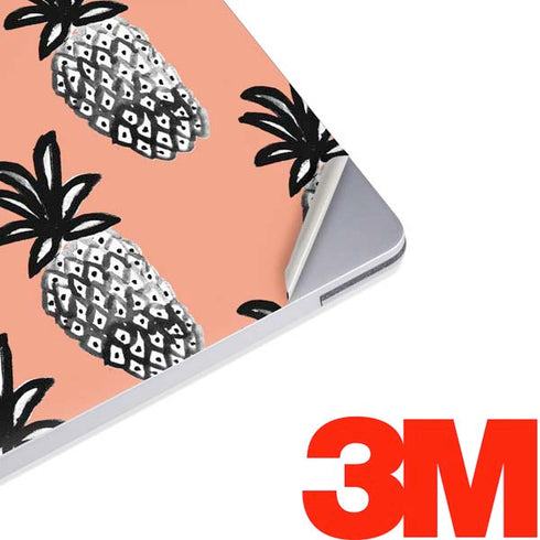 Bouffants and Broken Hearts Gray Scale Pineapple Surface Laptop 2 Skin